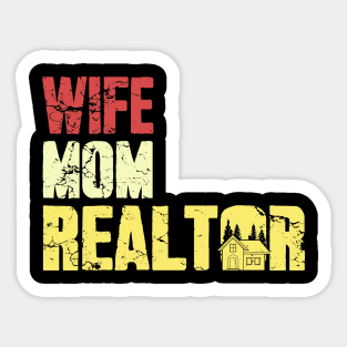 Wife mom realtor Sticker